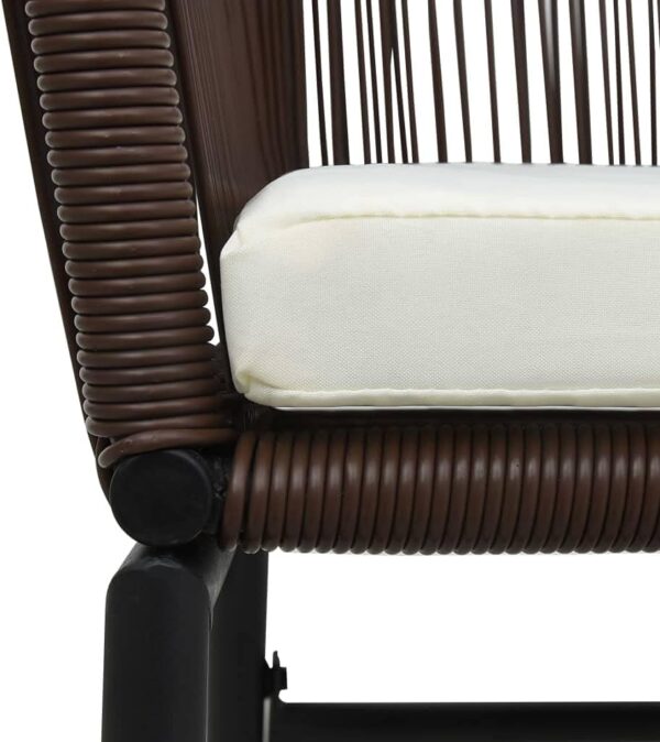 Craft Furniture,Garden Chairs,Comfortable Cushion,  Brown,PVC Rattan - Image 3