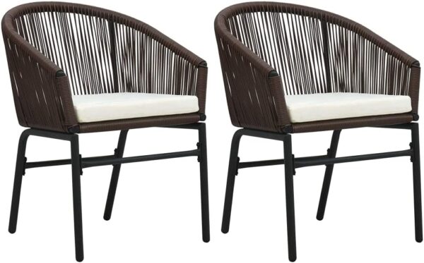 Craft Furniture,Garden Chairs,Comfortable Cushion,  Brown,PVC Rattan - Image 6