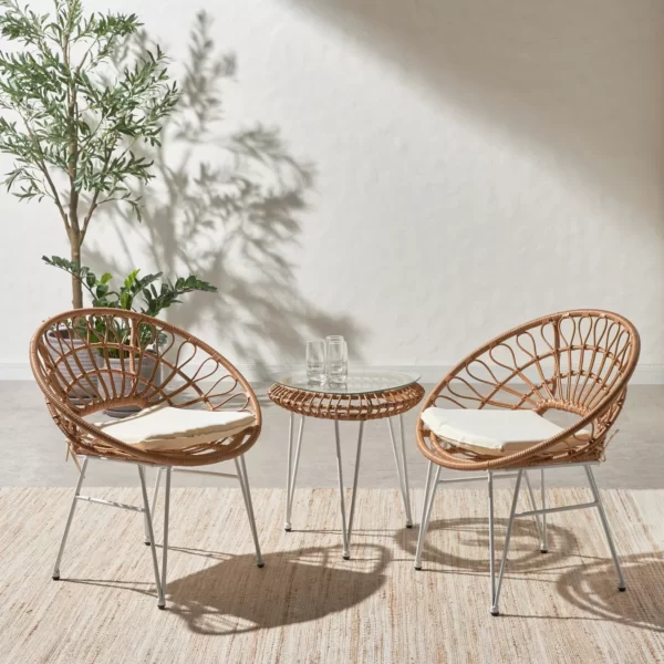 Craft Furniture Allora Outdoor 2-Seater Glass Top Tea Set