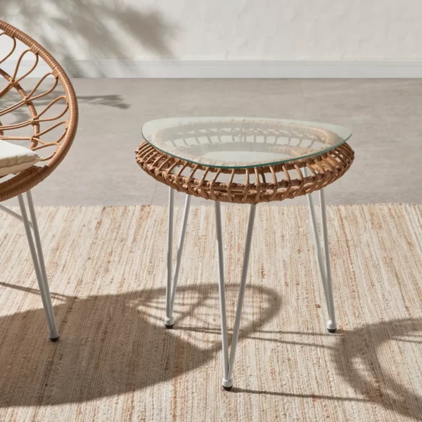 Craft Furniture Allora Outdoor 2-Seater Glass Top Tea Set