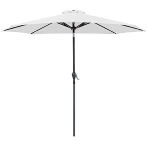 ROOF TOP Garden Centre Pole Umbrella With Stand Patio Umbrella Big Size Outdoor Beach Cafe Restaurant For Balcony Centre Pole Color (White)