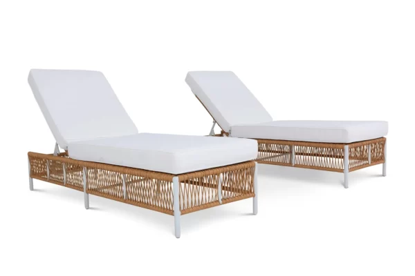 CRAFT FURNITURE OUTDOOR SWIMMING POOLSIDE LOUNGER SET OF 2