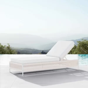 OUTDOOR SWIMMING POOLSIDE LOUNGER (WHITE)