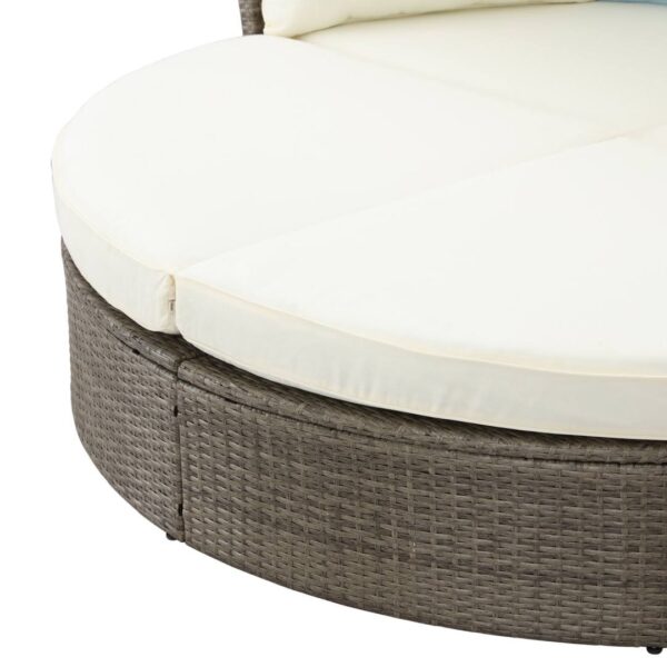 Rattan Round Outdoor Canopy Daybed, For Hotel Craft Furniture